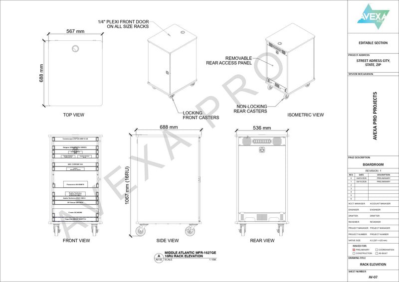 AV & ELV Solutions - Rack Elevation